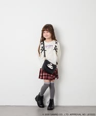 KJKJD05044 a.v.v KIDS(アー・ヴェ・ヴェ) [110-150]【サンリオ/数量限定】クロミレースアップTシャツ アイボリー