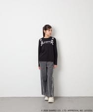 KJKJD05044 a.v.v KIDS(アー・ヴェ・ヴェ) [110-150]【サンリオ/数量限定】クロミレースアップTシャツ ブラック