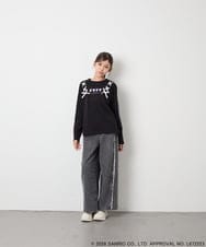 KJKJD05044 a.v.v KIDS(アー・ヴェ・ヴェ) [110-150]【サンリオ/数量限定】クロミレースアップTシャツ ブラック