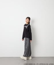 KJKJD05044 a.v.v KIDS(アー・ヴェ・ヴェ) [110-150]【サンリオ/数量限定】クロミレースアップTシャツ ブラック