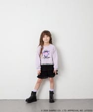 KJKJD06044 a.v.v KIDS(アー・ヴェ・ヴェ) [100-140]クロミ裾レースクロップドTシャツ ラベンダー
