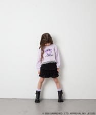 KJKJD06044 a.v.v KIDS(アー・ヴェ・ヴェ) [100-140]クロミ裾レースクロップドTシャツ ラベンダー