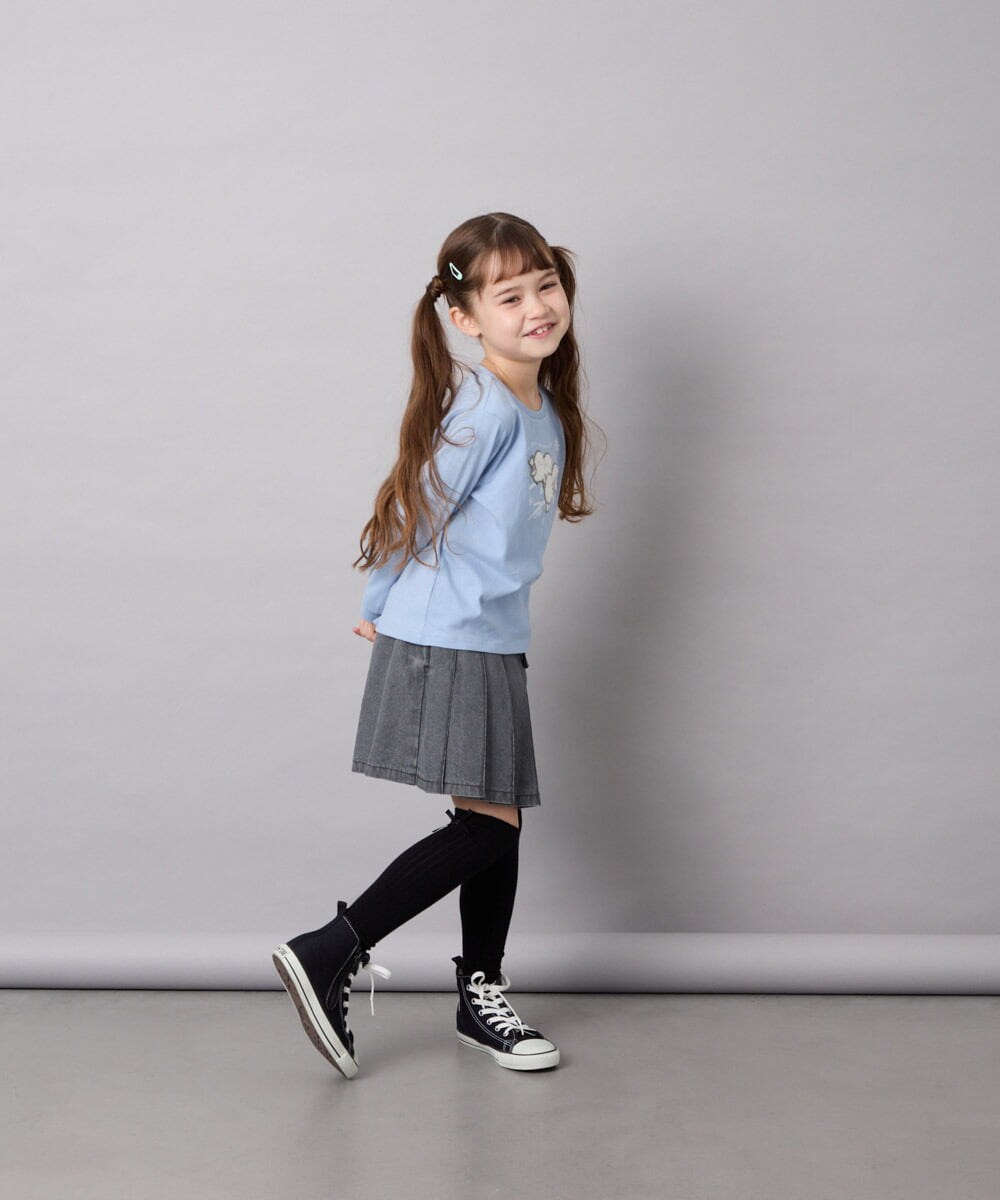 KJKJD07026 a.v.v KIDS(アー・ヴェ・ヴェ) [110-150]【毛玉になりにくい】アソートアートロンT ライトブルー