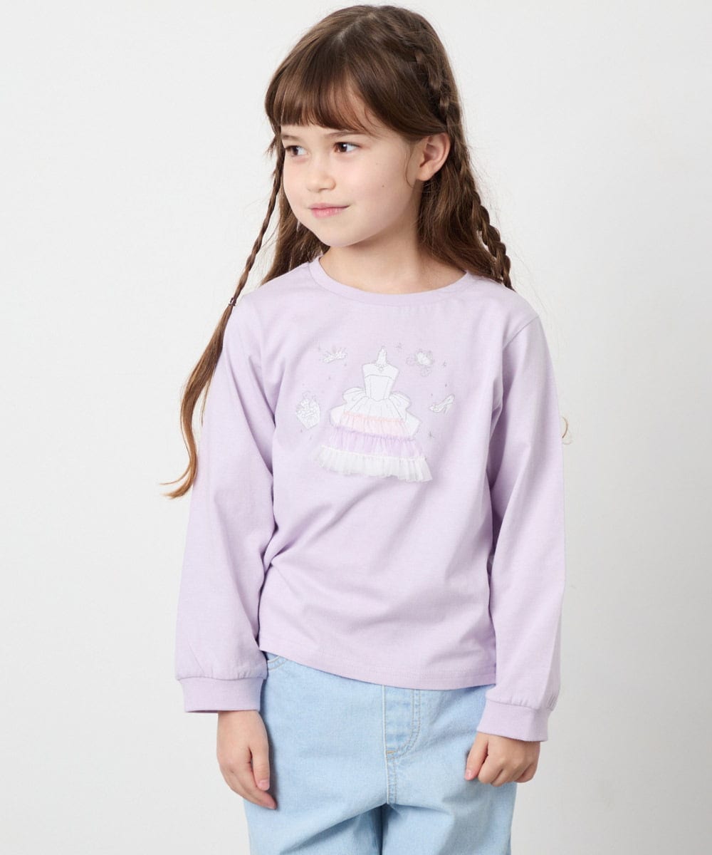 KJKJD07026 a.v.v KIDS(アー・ヴェ・ヴェ) [110-150]【毛玉になりにくい】アソートアートロンT ラベンダー