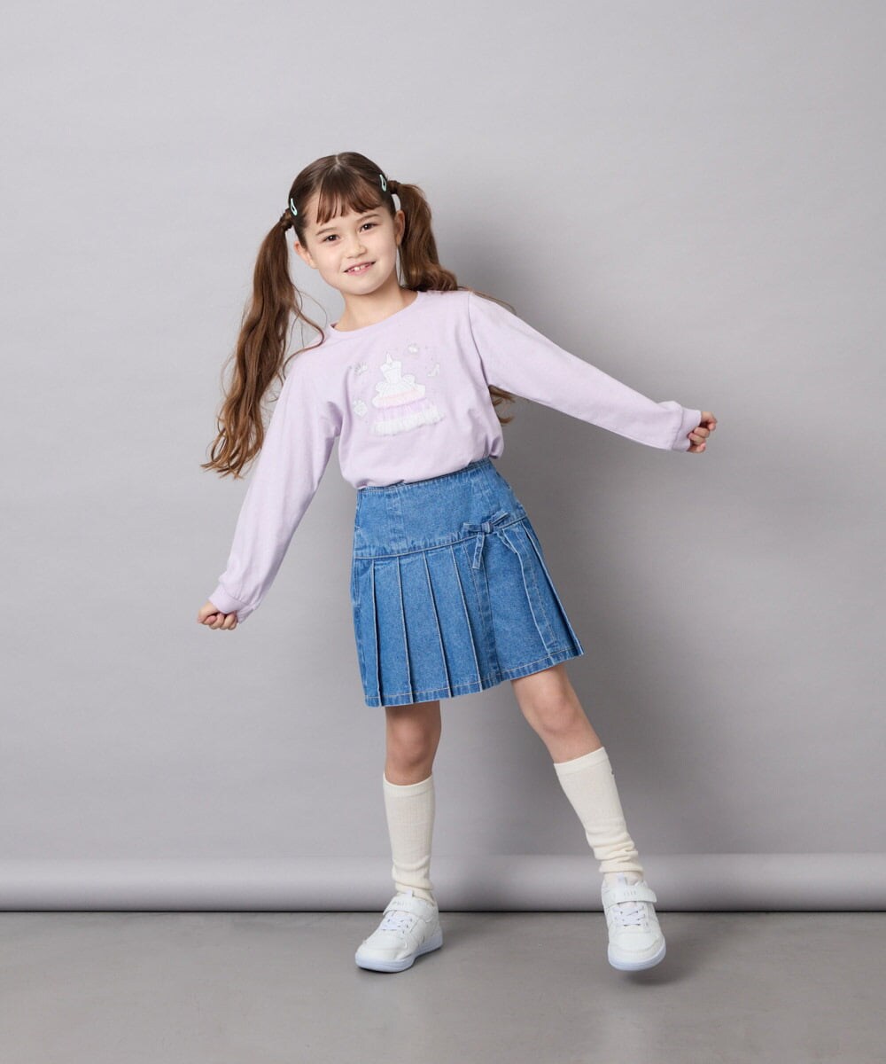 KJKJD07026 a.v.v KIDS(アー・ヴェ・ヴェ) [110-150]【毛玉になりにくい】アソートアートロンT ラベンダー