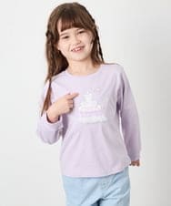 KJKJD07026 a.v.v KIDS(アー・ヴェ・ヴェ) [110-150]【毛玉になりにくい】アソートアートロンT ラベンダー