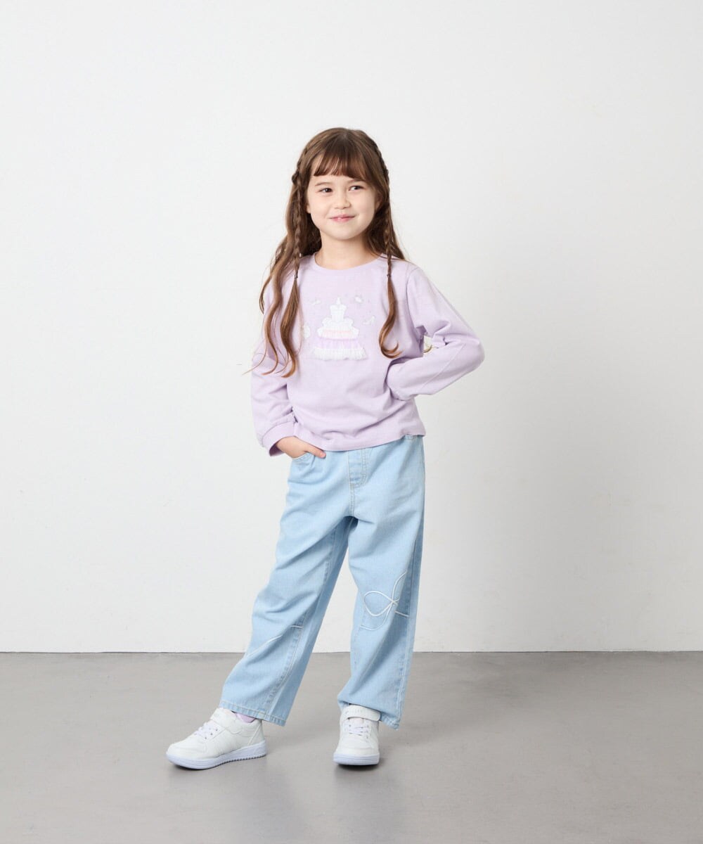KJKJD07026 a.v.v KIDS(アー・ヴェ・ヴェ) [110-150]【毛玉になりにくい】アソートアートロンT ラベンダー