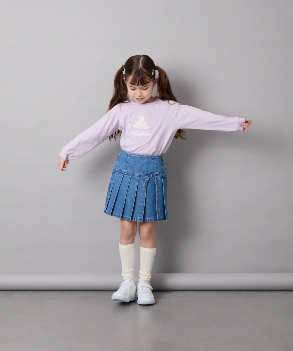KJKJD07026 a.v.v KIDS(アー・ヴェ・ヴェ) [110-150]【毛玉になりにくい】アソートアートロンT ラベンダー