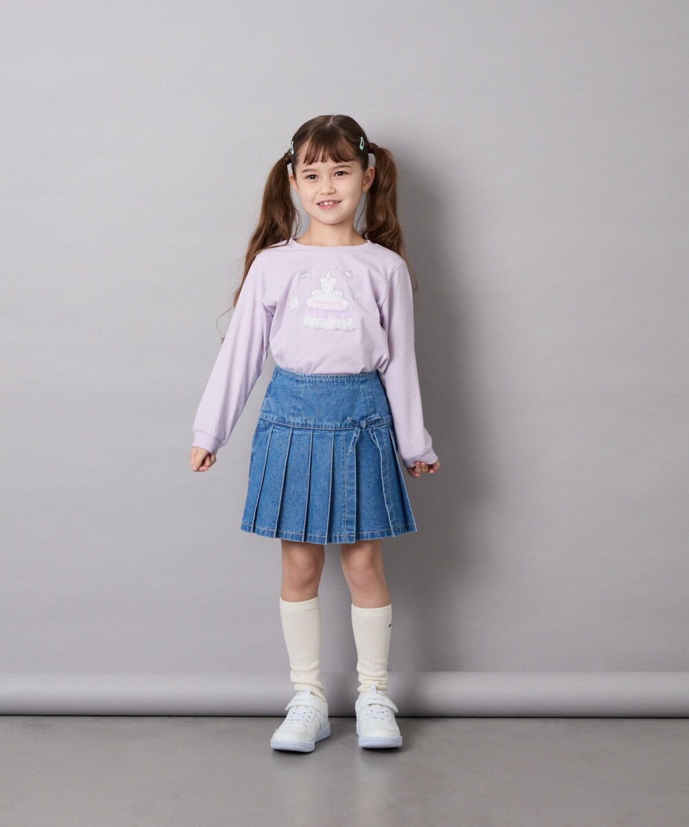 KJKJD07026 a.v.v KIDS(アー・ヴェ・ヴェ) [110-150]【毛玉になりにくい】アソートアートロンT ラベンダー