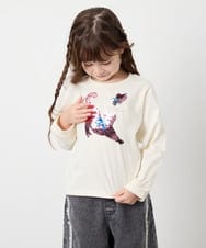 KJKJD07026 a.v.v KIDS(アー・ヴェ・ヴェ) [110-150]【毛玉になりにくい】アソートアートロンT アイボリー