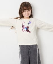 KJKJD07026 a.v.v KIDS(アー・ヴェ・ヴェ) [110-150]【毛玉になりにくい】アソートアートロンT アイボリー