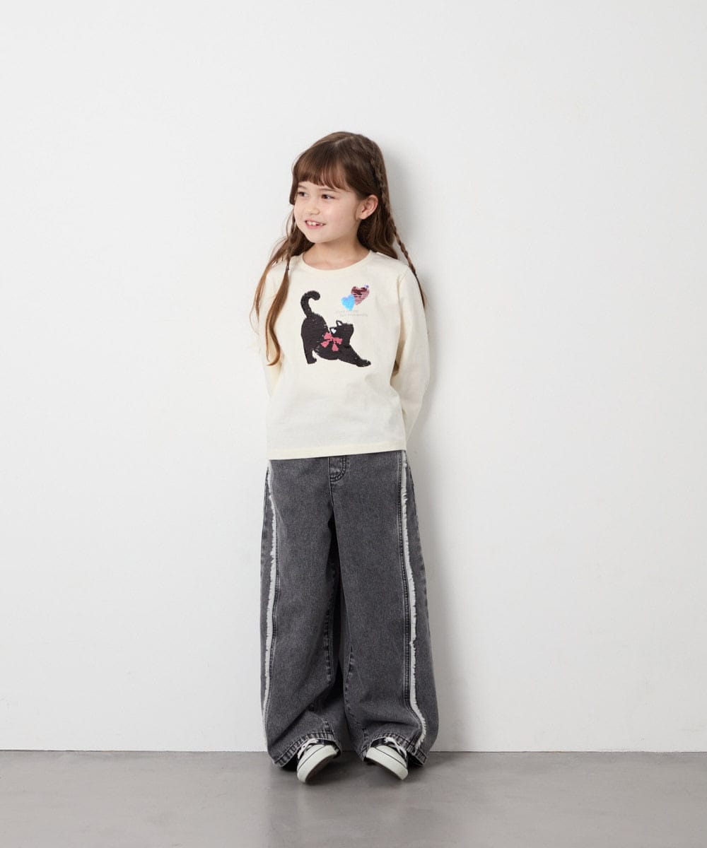 KJKJD07026 a.v.v KIDS(アー・ヴェ・ヴェ) [110-150]【毛玉になりにくい】アソートアートロンT アイボリー