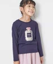 KJKJJ06019 a.v.v KIDS(アー・ヴェ・ヴェ) [100-130]【洗える】トゥインクルスパンコール長そでＴシャツ[WEB限定サイズ] ラベンダー