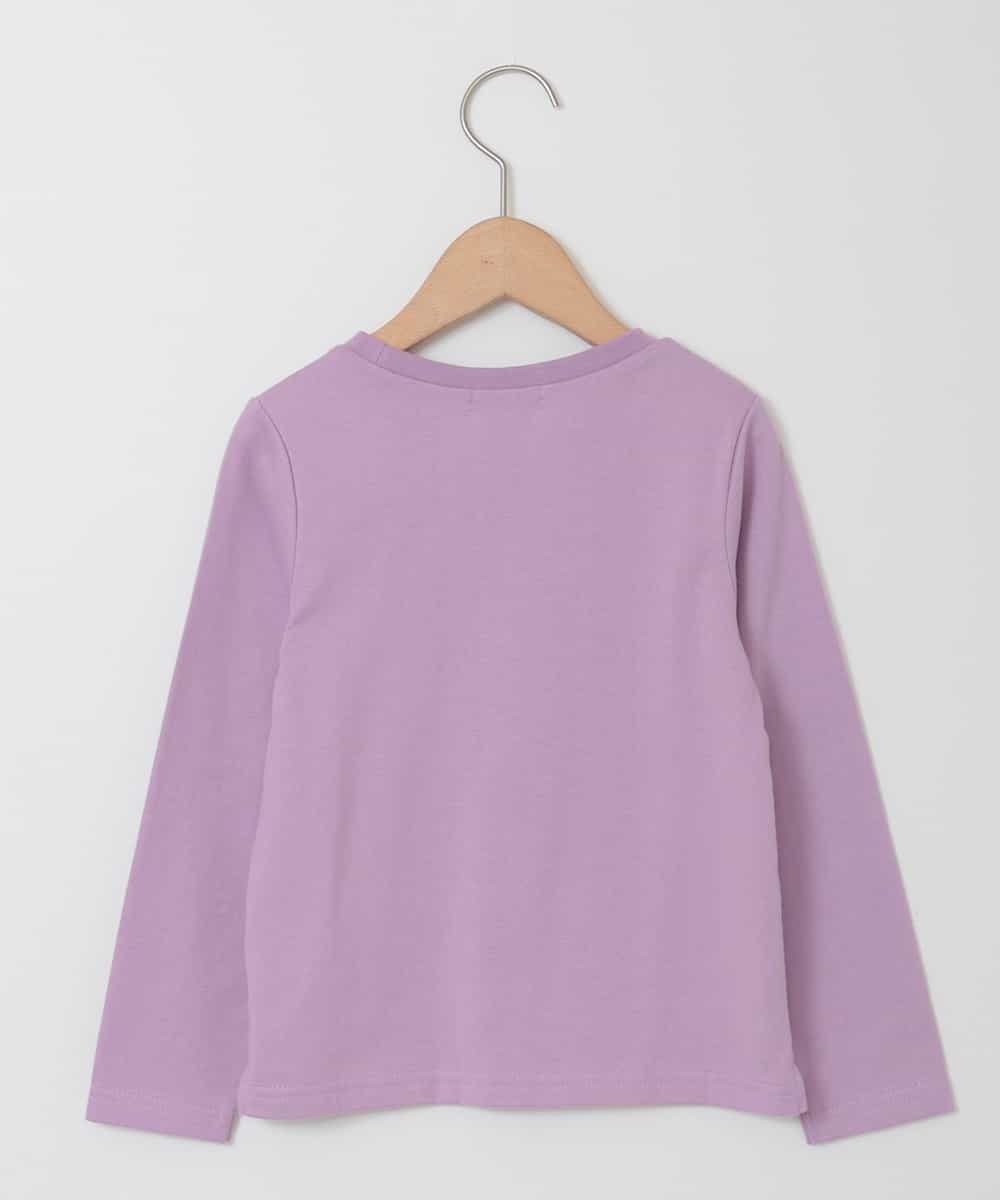KJKJJ06019 a.v.v KIDS(アー・ヴェ・ヴェ) [100-130]【洗える】トゥインクルスパンコール長そでＴシャツ[WEB限定サイズ] ラベンダー