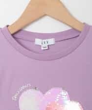 KJKJJ06019 a.v.v KIDS(アー・ヴェ・ヴェ) [100-130]【洗える】トゥインクルスパンコール長そでＴシャツ[WEB限定サイズ] ラベンダー