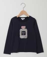 KJKJJ06019 a.v.v KIDS(アー・ヴェ・ヴェ) [100-130]【洗える】トゥインクルスパンコール長そでＴシャツ[WEB限定サイズ] ラベンダー