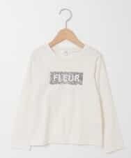 KJKJJ06019 a.v.v KIDS(アー・ヴェ・ヴェ) [100-130]【洗える】トゥインクルスパンコール長そでＴシャツ[WEB限定サイズ] ラベンダー