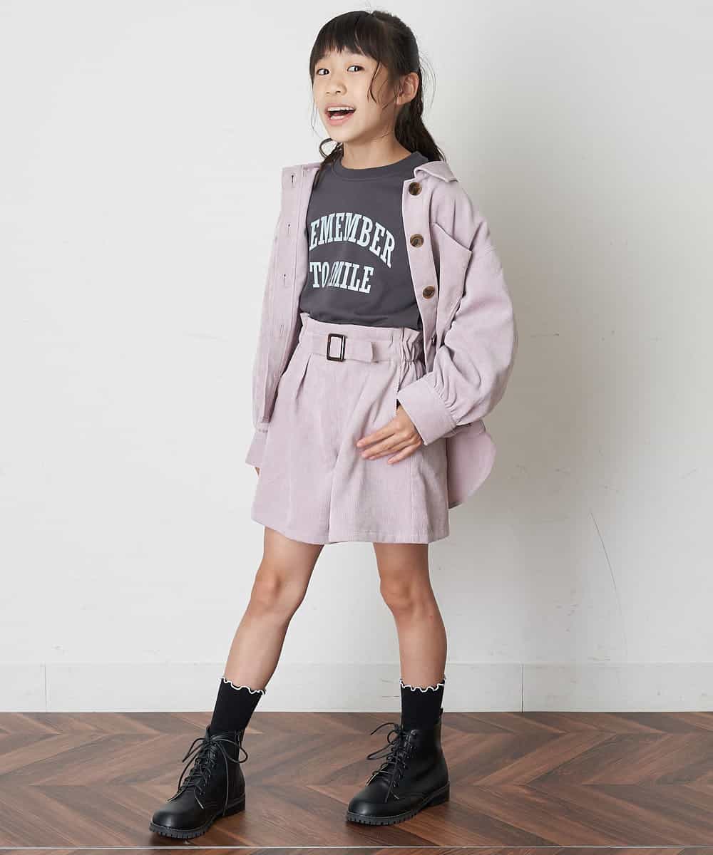KJKJM24024 a.v.v KIDS(アー・ヴェ・ヴェ) [100-130]【毛玉になりにくい】カレッジロゴ 異素材ロンT ダークグレー