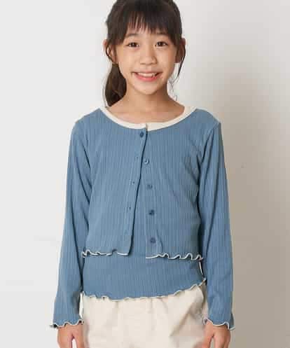 KJKJM37029 a.v.v KIDS [100-130]【2点SET】配色ショート丈カーデ＆タンクトップセット