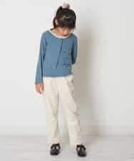 KJKJM37029 a.v.v KIDS(アー・ヴェ・ヴェ) [100-130]【2点SET】配色ショート丈カーデ＆タンクトップセット ブルー