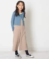 KJKJM37029 a.v.v KIDS(アー・ヴェ・ヴェ) [100-130]【2点SET】配色ショート丈カーデ＆タンクトップセット ブルー