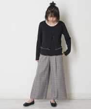 KJKJM37029 a.v.v KIDS(アー・ヴェ・ヴェ) [100-130]【2点SET】配色ショート丈カーデ＆タンクトップセット ブルー
