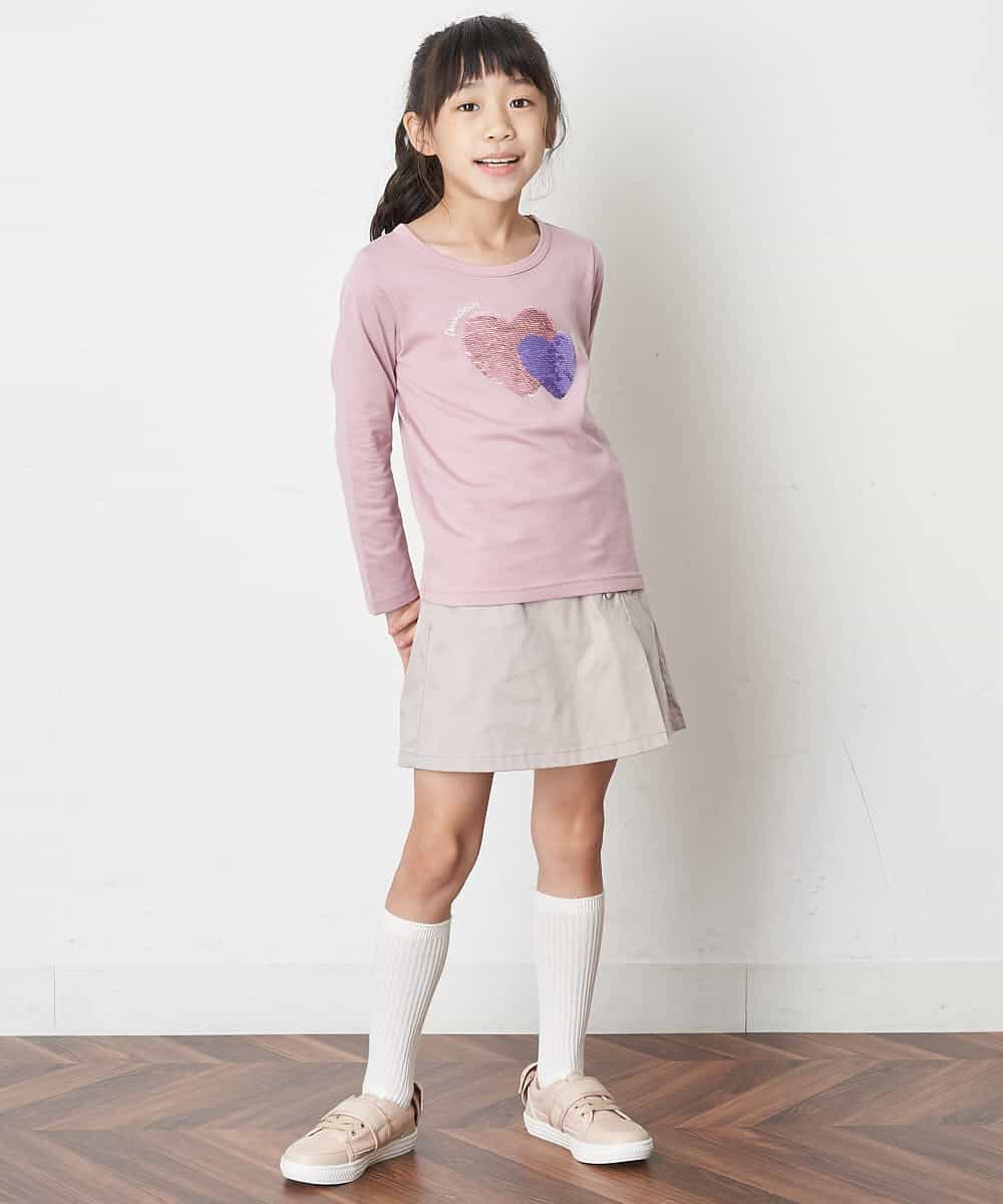 KJKJN21024 a.v.v KIDS(アー・ヴェ・ヴェ) [140-150]【洗える】トゥインクルスパンコールロンT ライトブルー