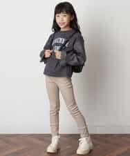 KJKJO24034 a.v.v KIDS(アー・ヴェ・ヴェ) [160]【毛玉になりにくい】カレッジロゴ 異素材ロンT[WEB限定サイズ] ダークグレー