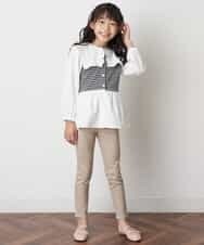 KJKJO36044 a.v.v KIDS(アー・ヴェ・ヴェ) [160]ビックカラーマエアキドッキングカットソー[WEB限定サイズ] ブラック