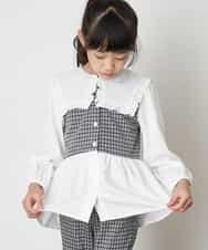 KJKJO36044 a.v.v KIDS(アー・ヴェ・ヴェ) [160]ビックカラーマエアキドッキングカットソー[WEB限定サイズ] ブラック