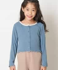 KJKJO37039 a.v.v KIDS(アー・ヴェ・ヴェ) [160]【2点SET】配色ショート丈カーデ＆タンクトップセット[WEB限定サイズ] ブルー