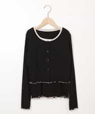 KJKJO37039 a.v.v KIDS(アー・ヴェ・ヴェ) [160]【2点SET】配色ショート丈カーデ＆タンクトップセット[WEB限定サイズ] ブルー