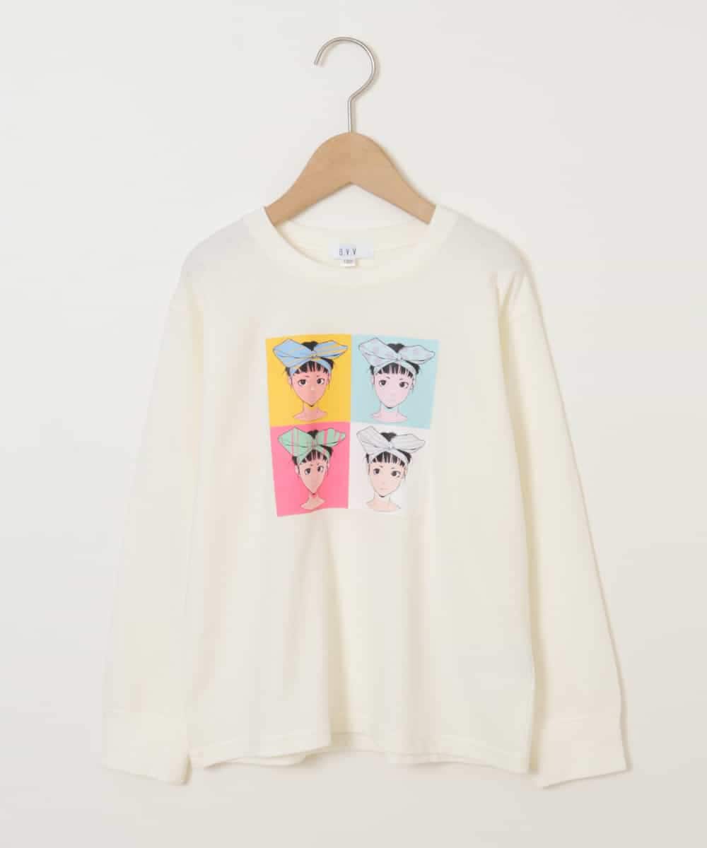 KJKJO80034 a.v.v KIDS(アー・ヴェ・ヴェ) [160]【数量限定】古塔つみコラボ 長袖カットソー[WEB限定サイズ] ラベンダー