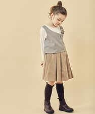 KJKJP34029 a.v.v KIDS(アー・ヴェ・ヴェ) [100-130]バックル付きビスチェドッキングトップス ライトブルー