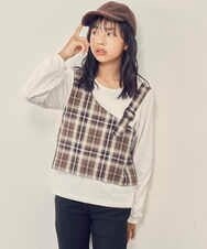 KJKJP34029 a.v.v KIDS(アー・ヴェ・ヴェ) [100-130]バックル付きビスチェドッキングトップス ライトブルー