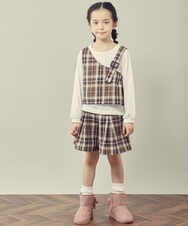 KJKJP34029 a.v.v KIDS(アー・ヴェ・ヴェ) [100-130]バックル付きビスチェドッキングトップス ライトブルー