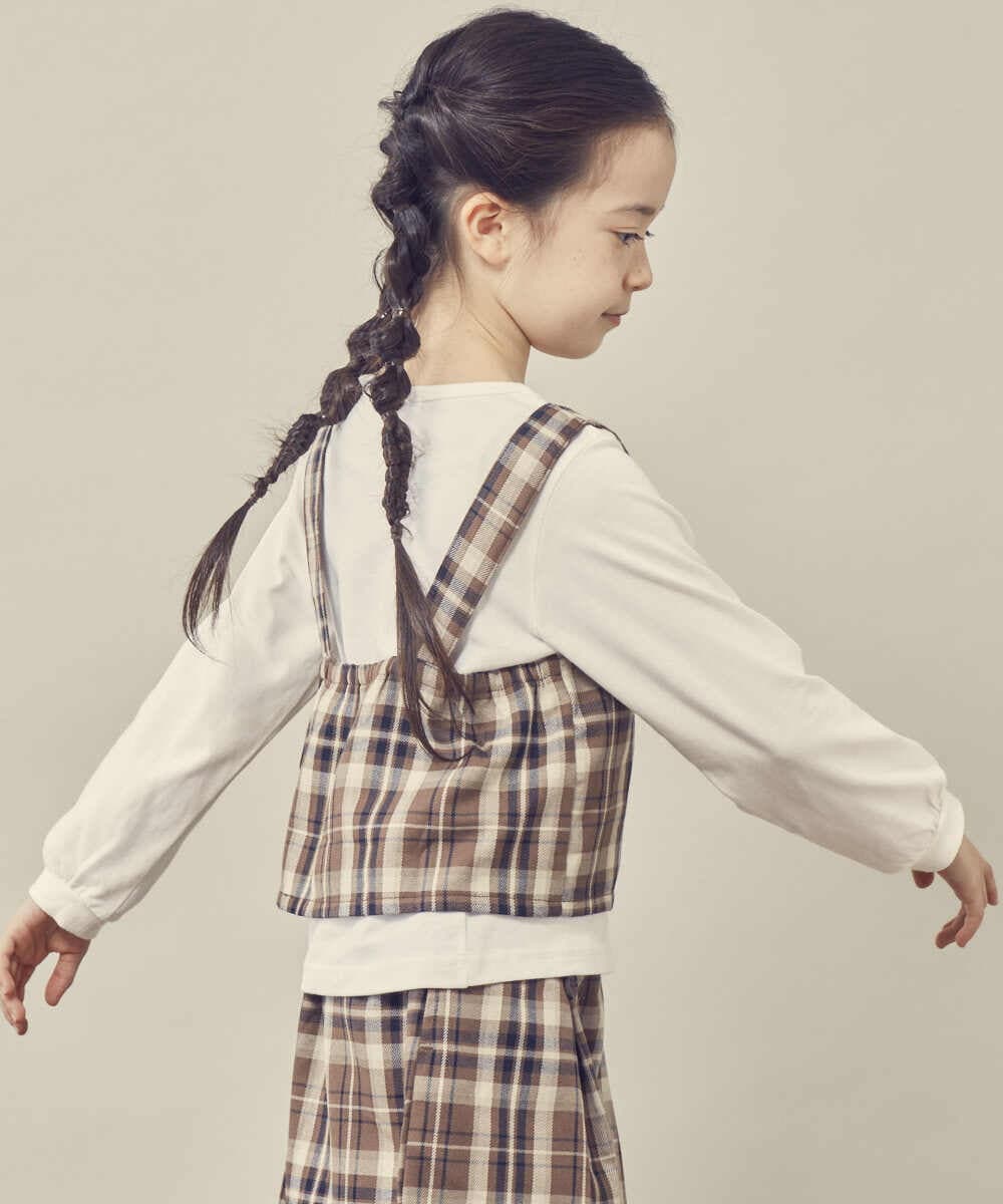 KJKJP34029 a.v.v KIDS(アー・ヴェ・ヴェ) [100-130]バックル付きビスチェドッキングトップス ライトブルー