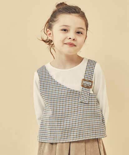 KJKJP34029 a.v.v KIDS [100-130]バックル付きビスチェドッキングトップス