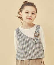 KJKJP34029 a.v.v KIDS(アー・ヴェ・ヴェ) [100-130]バックル付きビスチェドッキングトップス ライトブルー