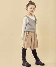 KJKJP34029 a.v.v KIDS(アー・ヴェ・ヴェ) [100-130]バックル付きビスチェドッキングトップス ライトブルー