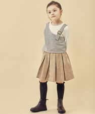 KJKJP34029 a.v.v KIDS(アー・ヴェ・ヴェ) [100-130]バックル付きビスチェドッキングトップス ライトブルー