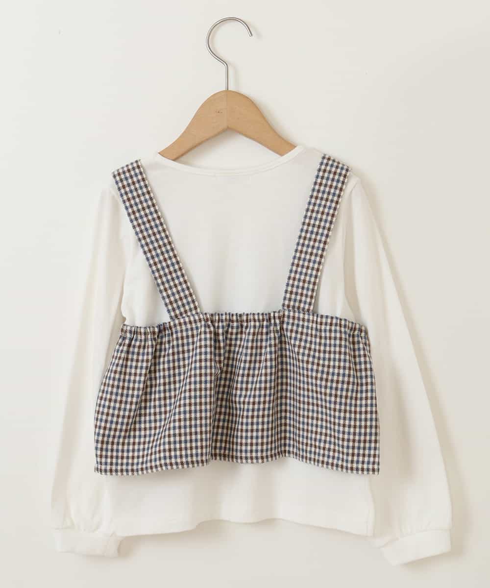 KJKJP34029 a.v.v KIDS(アー・ヴェ・ヴェ) [100-130]バックル付きビスチェドッキングトップス ライトブルー