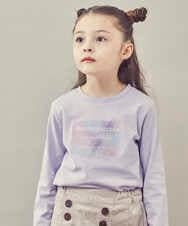 KJKJP36019 a.v.v KIDS(アー・ヴェ・ヴェ) [100-130]ロゴアソート長袖Tシャツ ラベンダー
