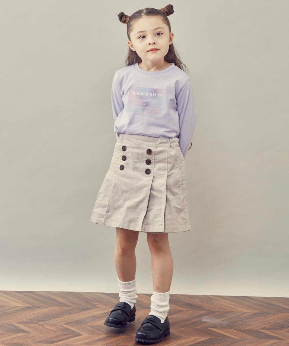 KJKJP36019 a.v.v KIDS(アー・ヴェ・ヴェ) [100-130]ロゴアソート長袖Tシャツ ラベンダー