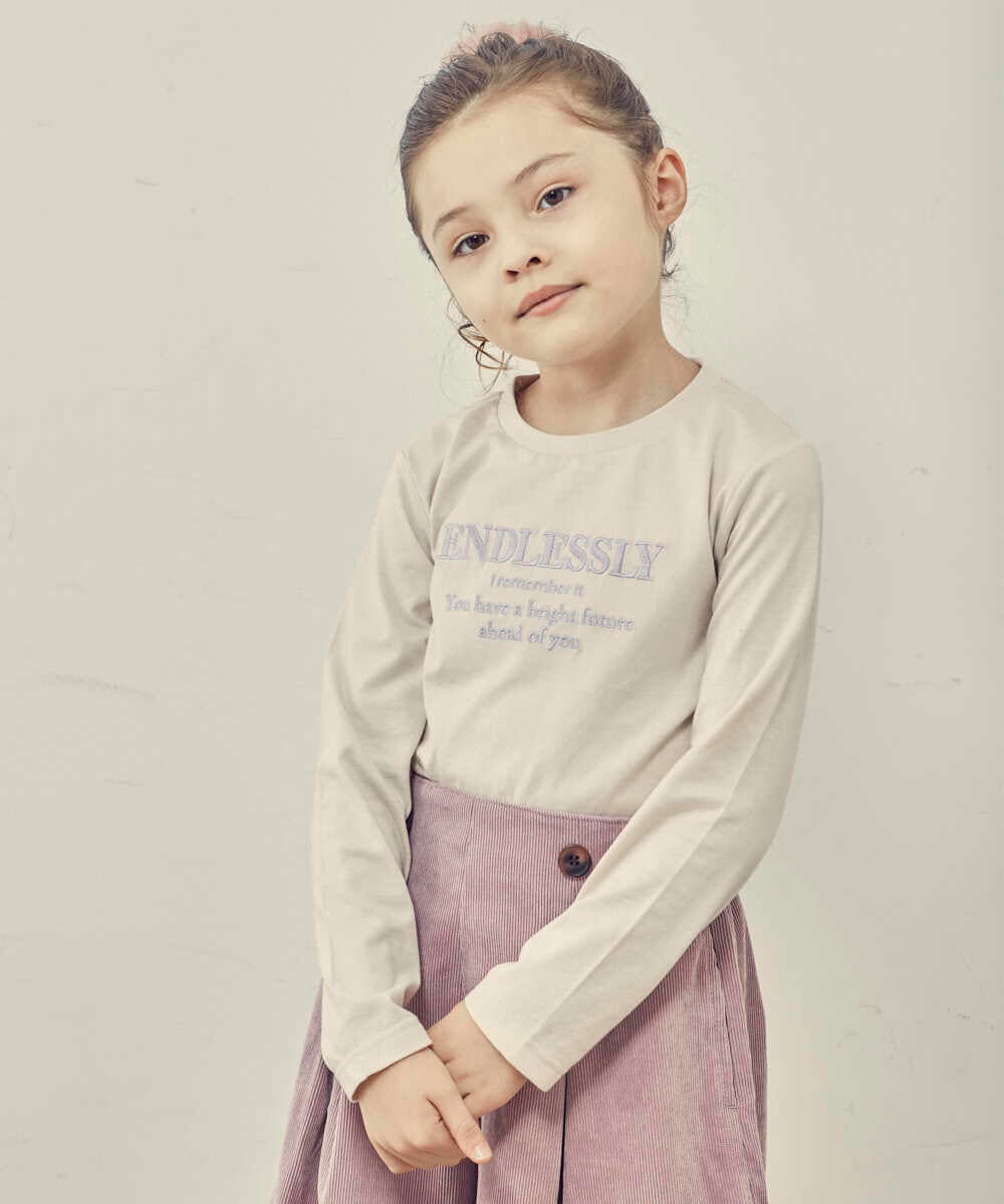 KJKJP36019 a.v.v KIDS(アー・ヴェ・ヴェ) [100-130]ロゴアソート長袖Tシャツ ラベンダー