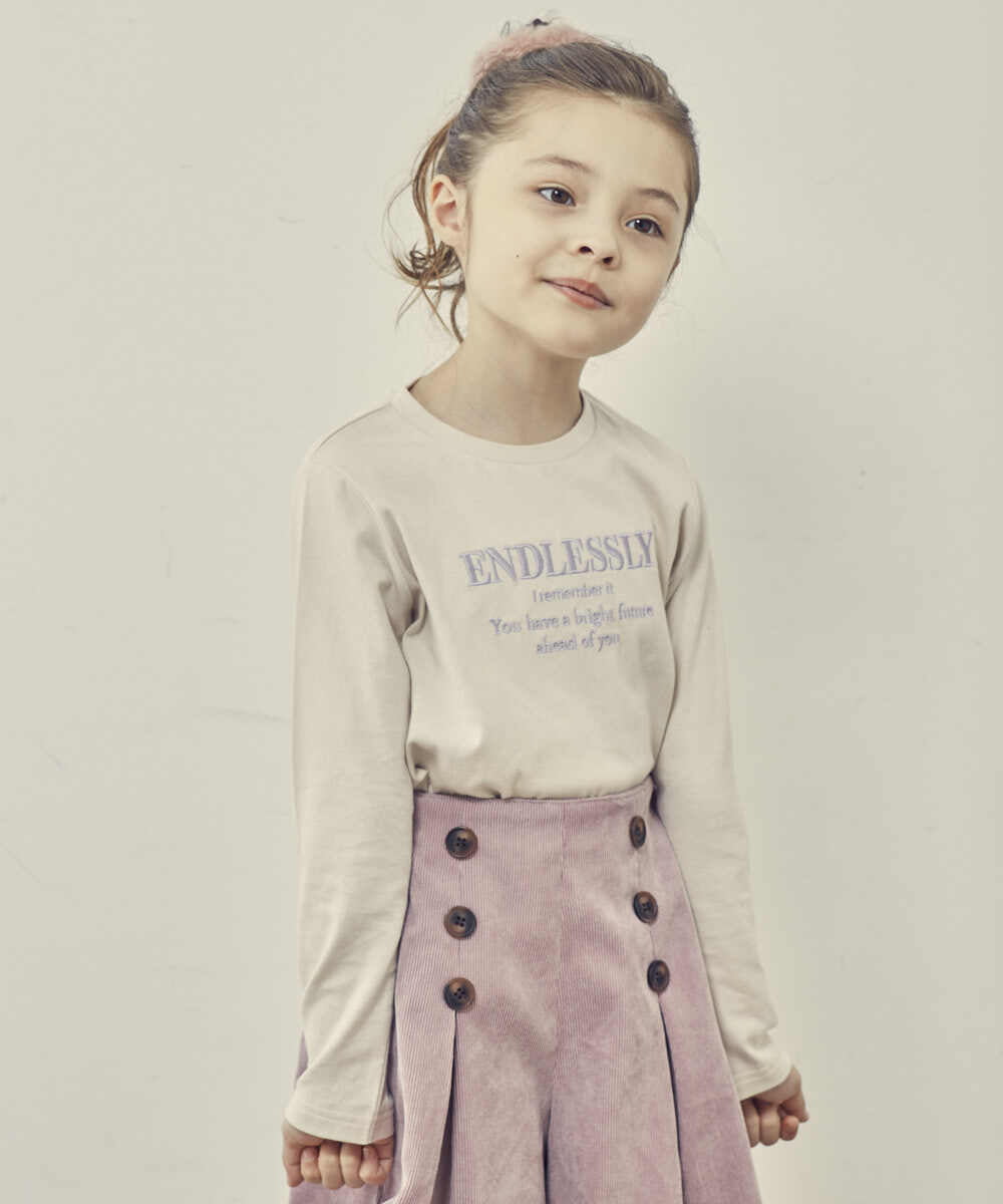 KJKJP36019 a.v.v KIDS(アー・ヴェ・ヴェ) [100-130]ロゴアソート長袖Tシャツ ラベンダー