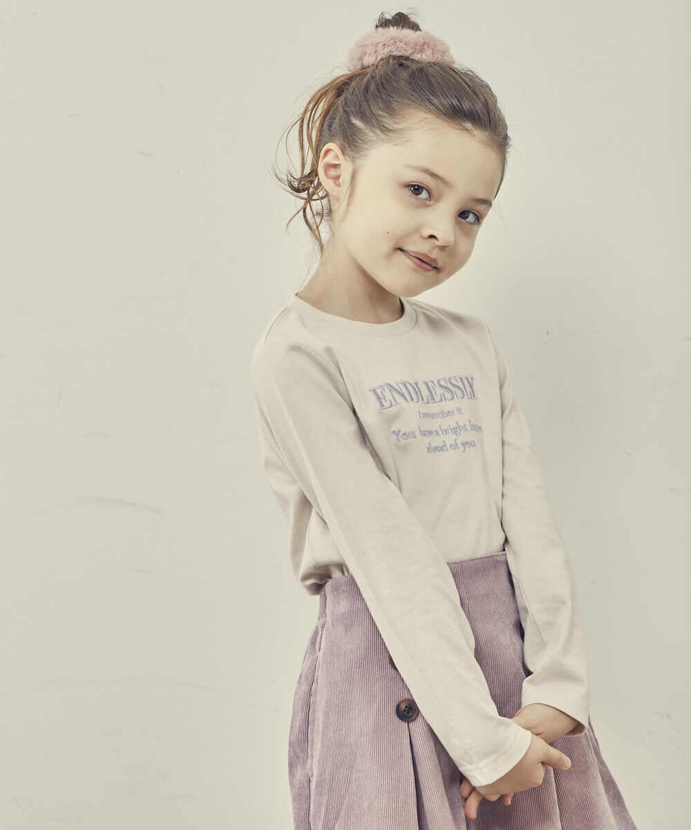 KJKJP36019 a.v.v KIDS(アー・ヴェ・ヴェ) [100-130]ロゴアソート長袖Tシャツ ラベンダー