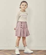 KJKJP36019 a.v.v KIDS(アー・ヴェ・ヴェ) [100-130]ロゴアソート長袖Tシャツ ラベンダー