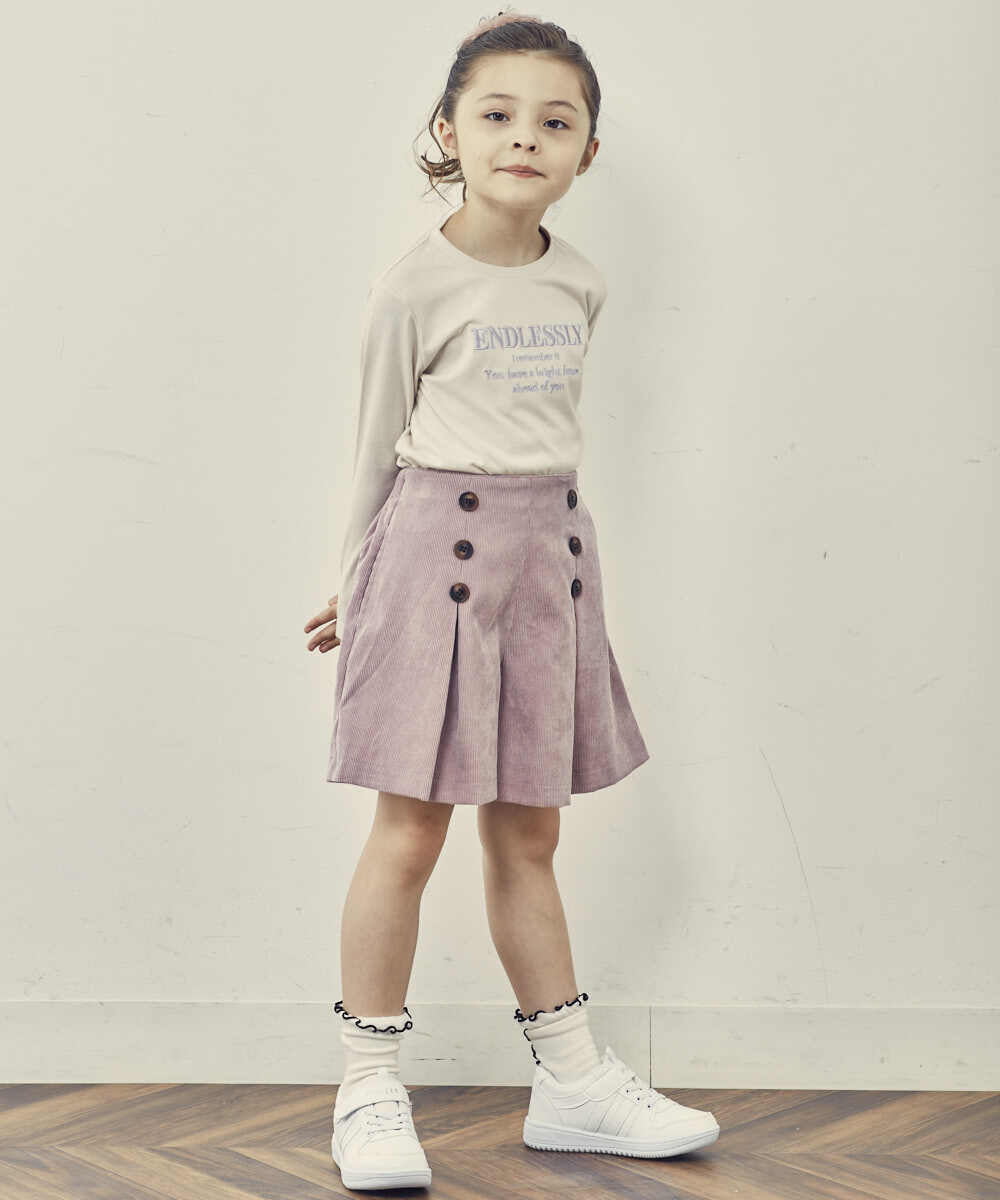 KJKJP36019 a.v.v KIDS(アー・ヴェ・ヴェ) [100-130]ロゴアソート長袖Tシャツ ラベンダー