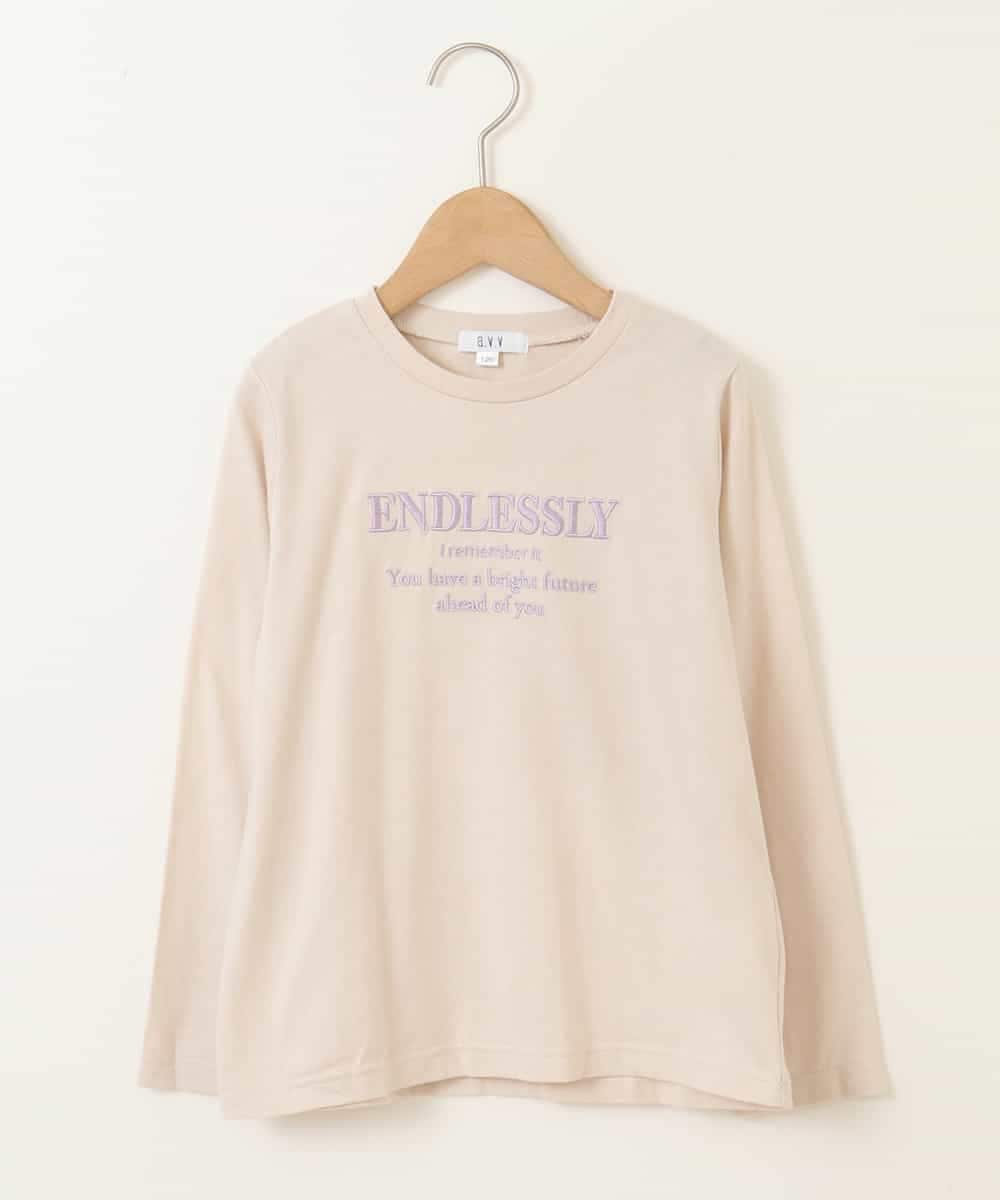 KJKJP36019 a.v.v KIDS(アー・ヴェ・ヴェ) [100-130]ロゴアソート長袖Tシャツ ベージュ